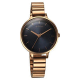Titan Secluded Women's Watch Analog Blue Dial with Rose Gold Stainless Steel Band, 2709WM01