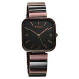 Titan Purple Stackables Women's Watch Analog Black Dial With Brown Stainless Steel Band, 2715QM01