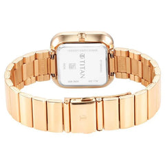 Titan Purple Stackables Analog Women's Watch, White Dial Rose Gold With Stainless Steel Strap, 2715WM01