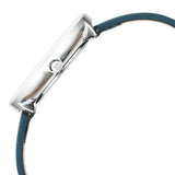 Titan Stackables Women's Watch Analog White Dial with Blue Leather Strap, 2718SL01
