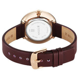 Titan Stackables Women's Watch Analog Brown Dial with Brown Leather Strap, 2718WL01