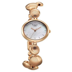 Titan Raga Power Pearls Analog Women's Watch, Mother Of Pearl Dial With Rose Gold Stainless Steel  Strap, 2721WM01