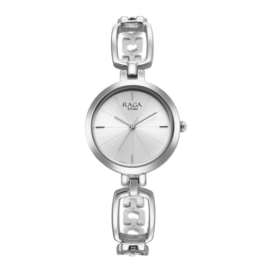 Titan, Women, Analog, Watch, Silver Dial, Stainless steel Strap, 2725SM01
