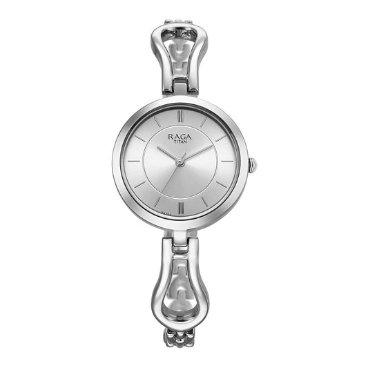 Titan, Women, Analog, Watch, Silver Dial, Stainless steel Strap, 2727SM01