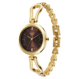 Titan Raga Collection Champagne Dial Gold Stainless Steel  Strap Watch for Women, 2727YM01