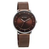 Titan Noir Women's Watch Analog Brown Dial With Brown Mesh Band, 2728KM02