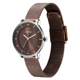 Titan Noir Women's Watch Analog Brown Dial With Brown Mesh Band, 2728KM02