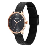 Titan Noir Women's Watch Analog Black Dial With Black Mesh Band, 2728KM03