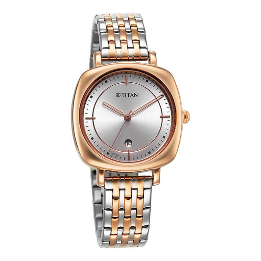 Titan, Men's, Analog Watch, Silver Dial, with Stainless Steel Band, TI-2730KM01