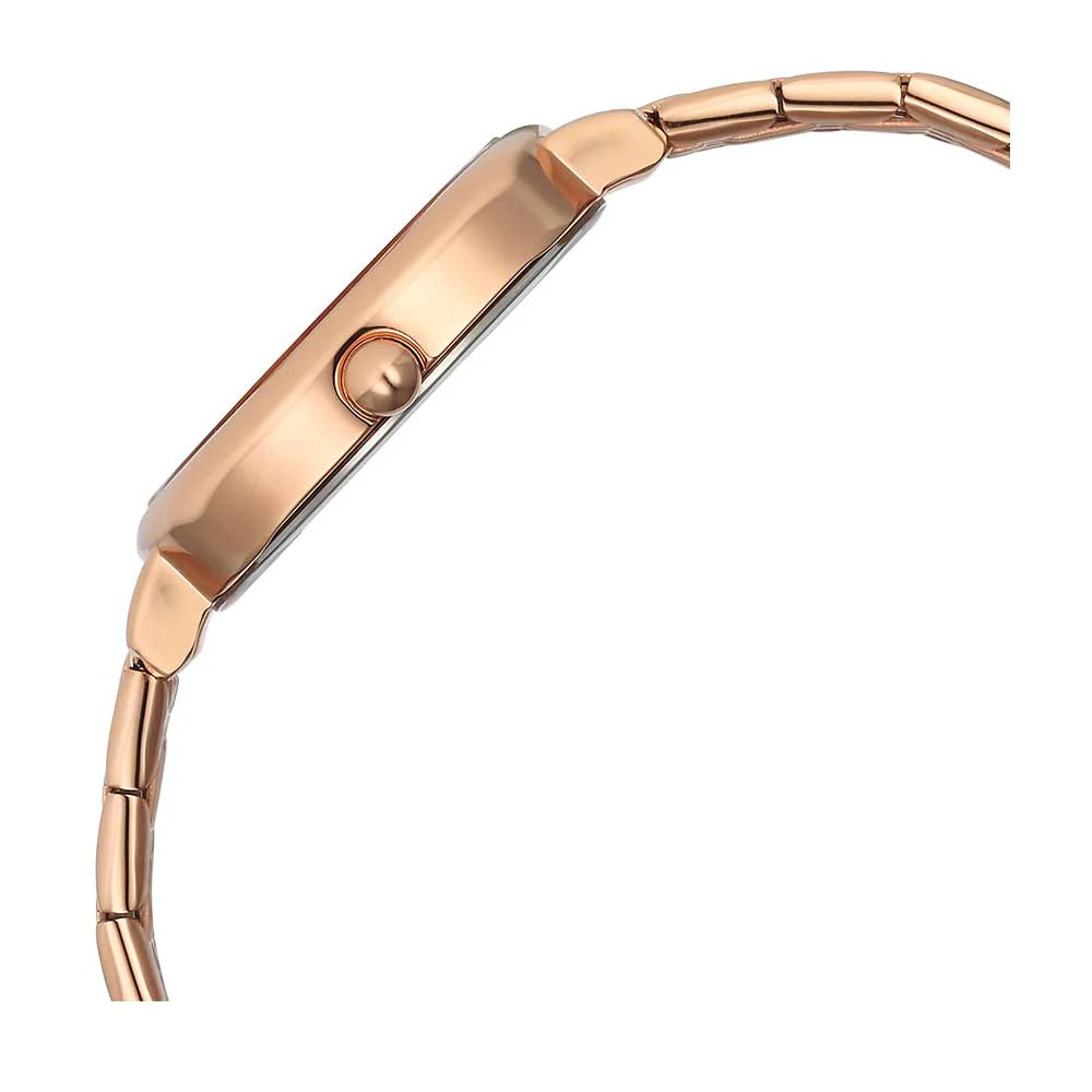 Titan Shaped Cases Men's Watches Analog Brown Dial With Rose Gold Stainless Steel  Band, 2730WM01