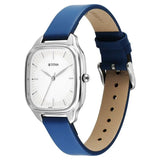 Titan Workwear Women's Watch Analog White Dial With Blue Leather Strap, 2733SL02