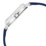 Titan Workwear Women's Watch Analog White Dial With Blue Leather Strap, 2733SL02