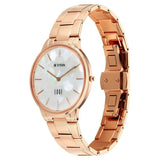 Titan Edge Metal Ladies Allure Women's Watch Analog Rich Mother Of Pearl Dial With Rose Gold Stainless Steel Band, 2734WM02