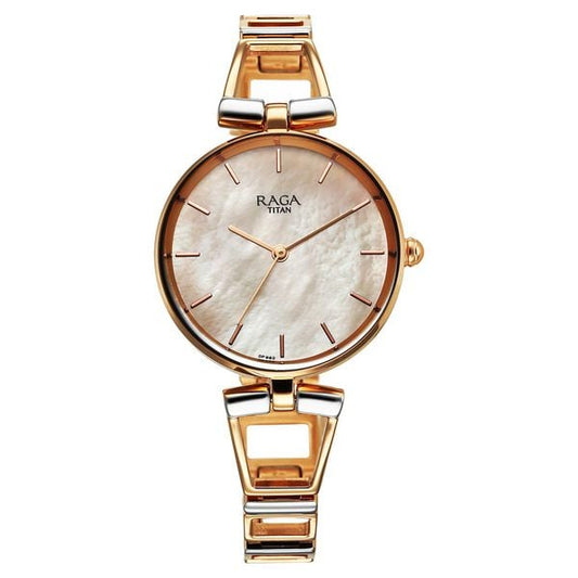Titan, Women, Analog, Watch, Mother of pearl Dial, Stainless steel Strap, 2747KM01
