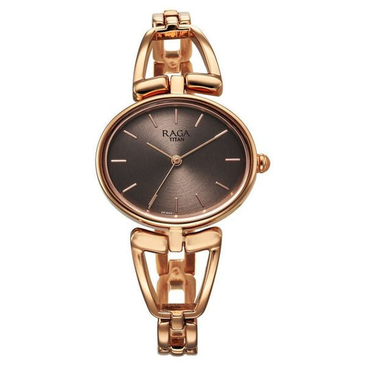 Titan, Women, Analog, Watch, Brown Dial, Stainless steel Strap, 2748WM01