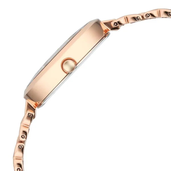 Titan Raga Memoirs Women's Watch Analog Burgundy Dial with Rose Gold Stainless Steel Band, 2752WM01