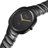 Titan Edge Squircle Quartz Analog Women's Watch with Black Dial and Ceramic Strap, 2757NC01