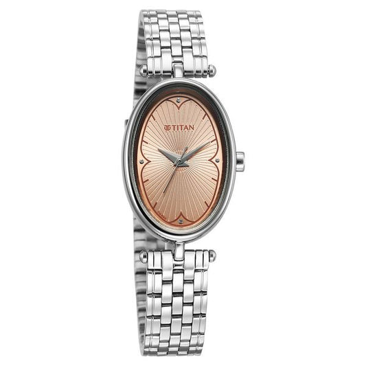 Titan, Men's, Analog Watch, Silver Dial, with Stainless Steel Band, TI-2758SM01