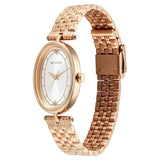 Titan Women's Watch Analog Silver Dial with Rose Gold Stainless Steel Band, 2758WM01