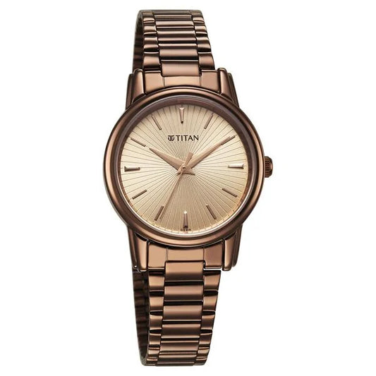 Titan, Men's, Analog Watch, Brown Dial, with Stainless Steel Band, TI-2760QM01