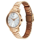 Titan Women's Watch Analog Silver Dial with Rose Gold Stainless Steel Band, 2760WM01