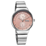 Titan Neo Women's Multifunction Watch Analog Pink Dial with Silver Stainless Steel Band, 2761SM02