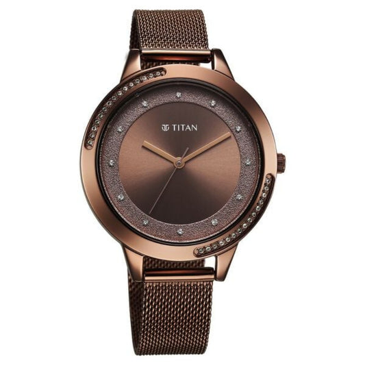 Titan, Men's, Analog Watch, Brown Dial, TI-2764QM01
