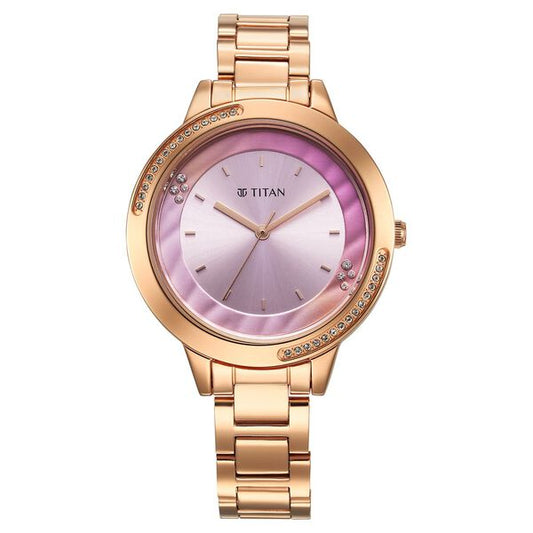 Titan, Women, Analog, Watch, Pink Dial, Stainless steel Strap, 2764WM01