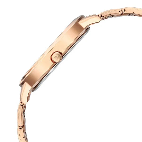 Titan Women's Watch Analog Pink Dial with Rose Gold Stainless Steel Band, 2764WM01
