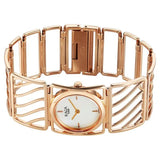 Titan Raga Ethereal Quartz Analog Women's Watch with White Mother Of Pearl Dial and Rose Gold Stainless Steel Strap, 2769WM01