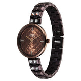 Titan Raga Contempore Quartz Analog Women's Watch with Brown Dial and Metal Strap, 2775QM01