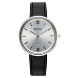 Titan Womens Neo Analog Watch White Dial with Brown Leather Strap ,2784SL01