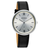 Titan Womens Neo Analog Watch White Dial with Brown Leather Strap ,2784SL01