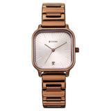 Titan Neo Women's Analog Watch Quartz, Silver Dial with Brown Stainless Steel Band, 2786QM01