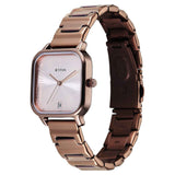 Titan Neo Women's Analog Watch Quartz, Silver Dial with Brown Stainless Steel Band, 2786QM01