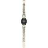 Casio, Women's Watch Digital, Black Dial Silver Stainless Band, LA680WA-1DF