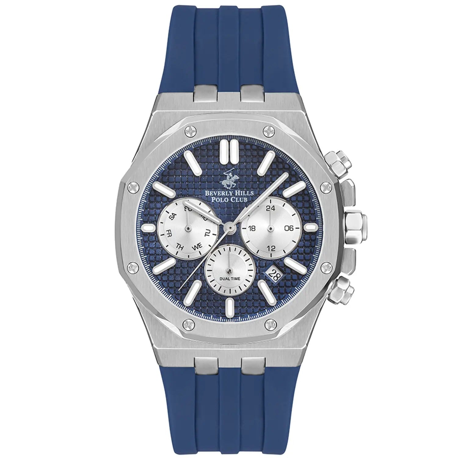 Beverly Hills Polo Club, Men's, Analog Watch, Blue Dial, with Silicone Band, BH-BP3261X.399