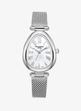 Lee Cooper Women's Analog Watch with White Mother Of Pearl Dial and Silver Mesh Band, LC08360.320