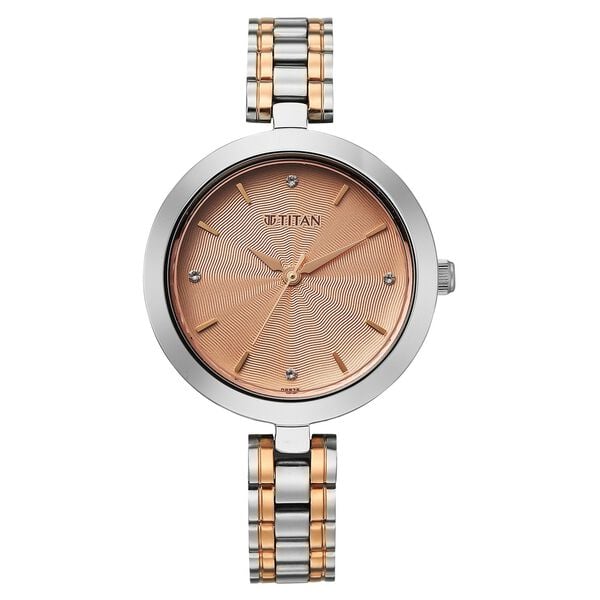 Titan, Men's, Analog Watch, Gold Dial, with Stainless Steel Band, TI-2969KM01