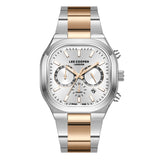 Lee Cooper Men's Watch Analog Silver Dial with Two Toned Stainless Steel Band, LC08169.530