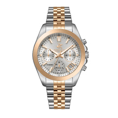 Beverly Hills Polo Club Women's Watch Analog Silver Dial With Silver/Rose Gold Stainless Steel Band, BP3656C.530