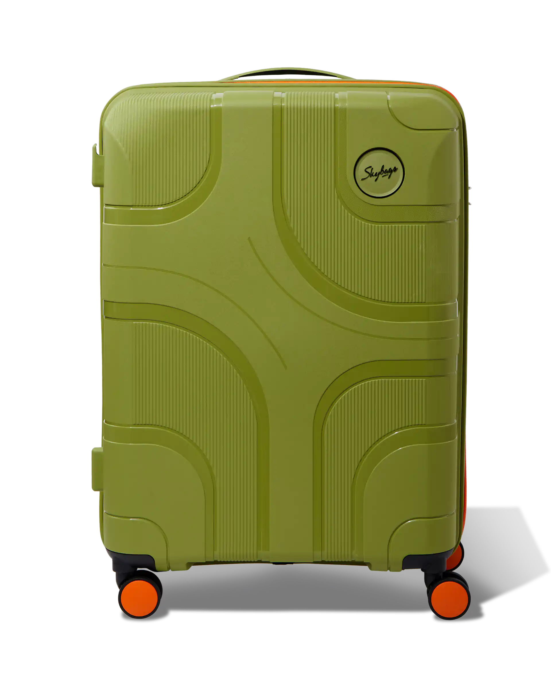 Skybags 66cm, 8 Wheel Hard Case Trolley, Moss Green, CUBISM66MOS Hard shell luggage