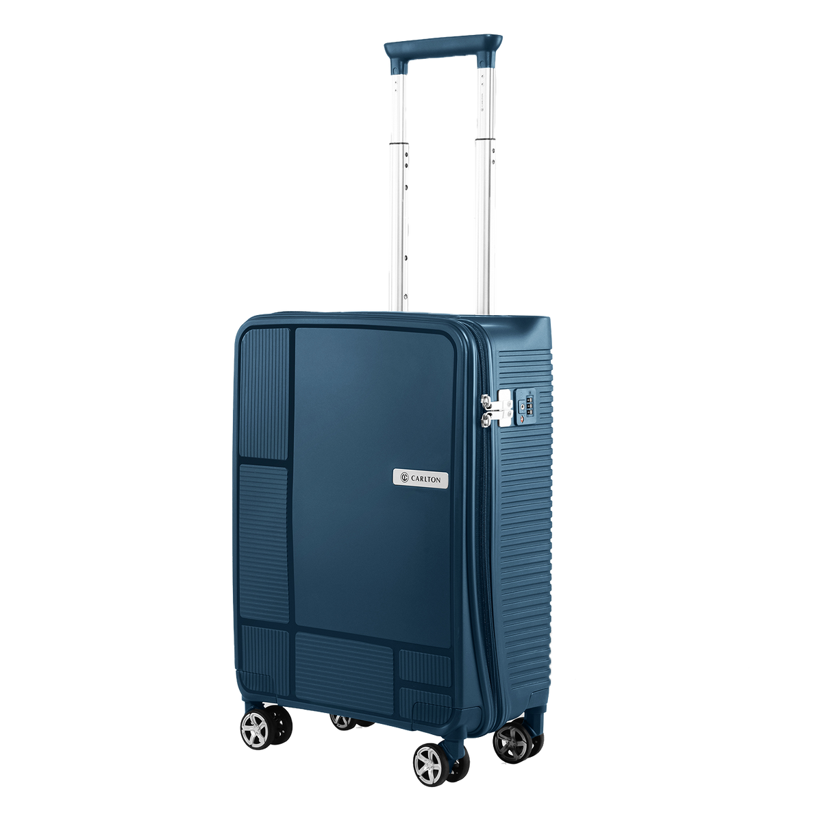 Carlton globetrotter 55cm 360° 8 Wheel Hard Top Trolley-Blue, GLOBETROTTERT55BLU