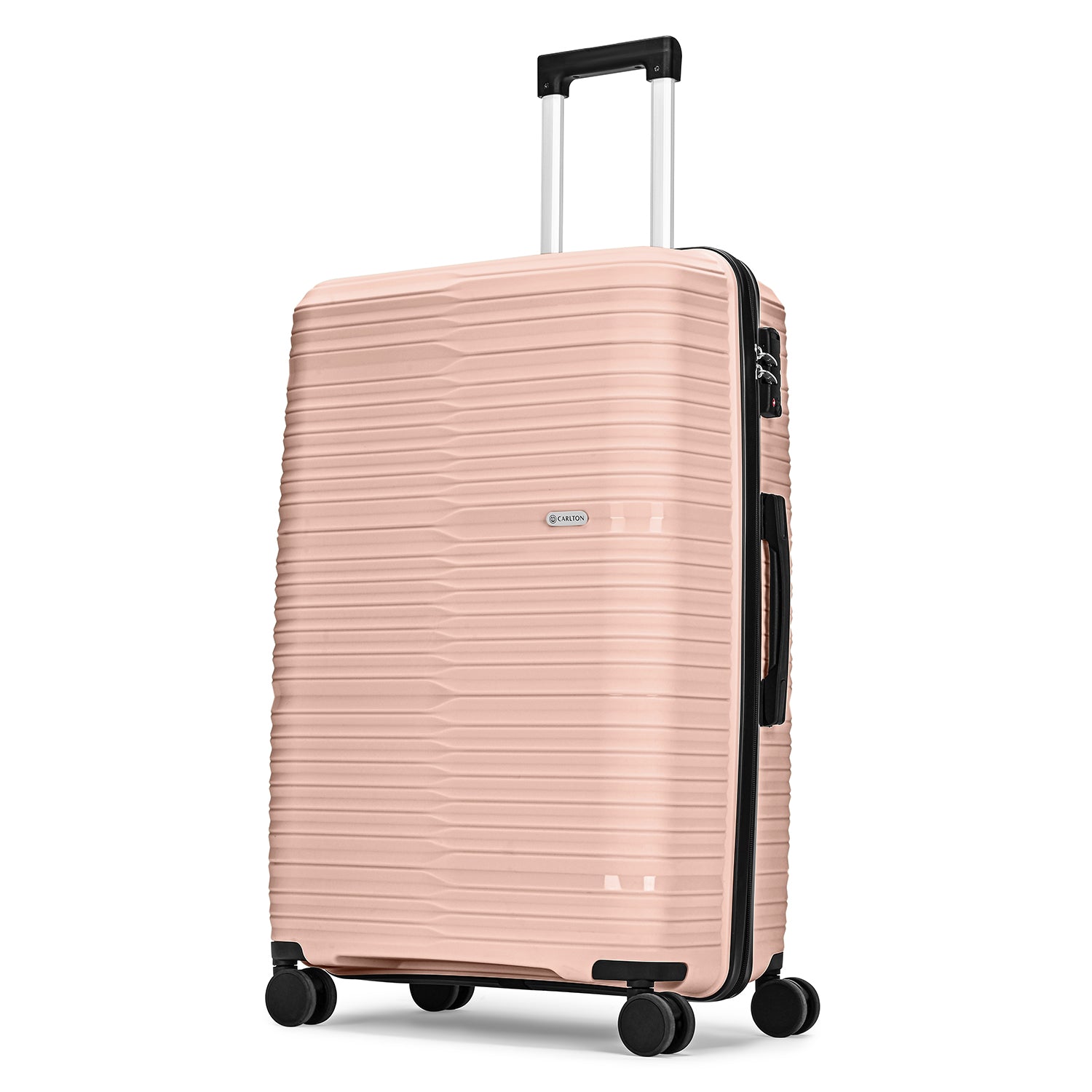 Carlton Alton 76cm 8 Wheel Hard Top Trolley-Peach, ALTON76PK