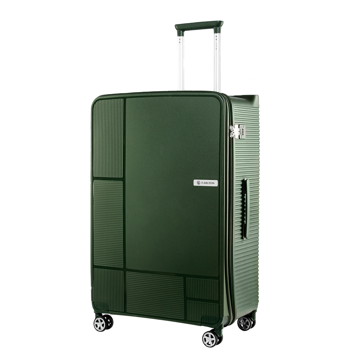 Carlton Globetrotter 79cm 360° 8 Wheel Hard Top Trolley-Green, GLOBETROTTERT79GRN
