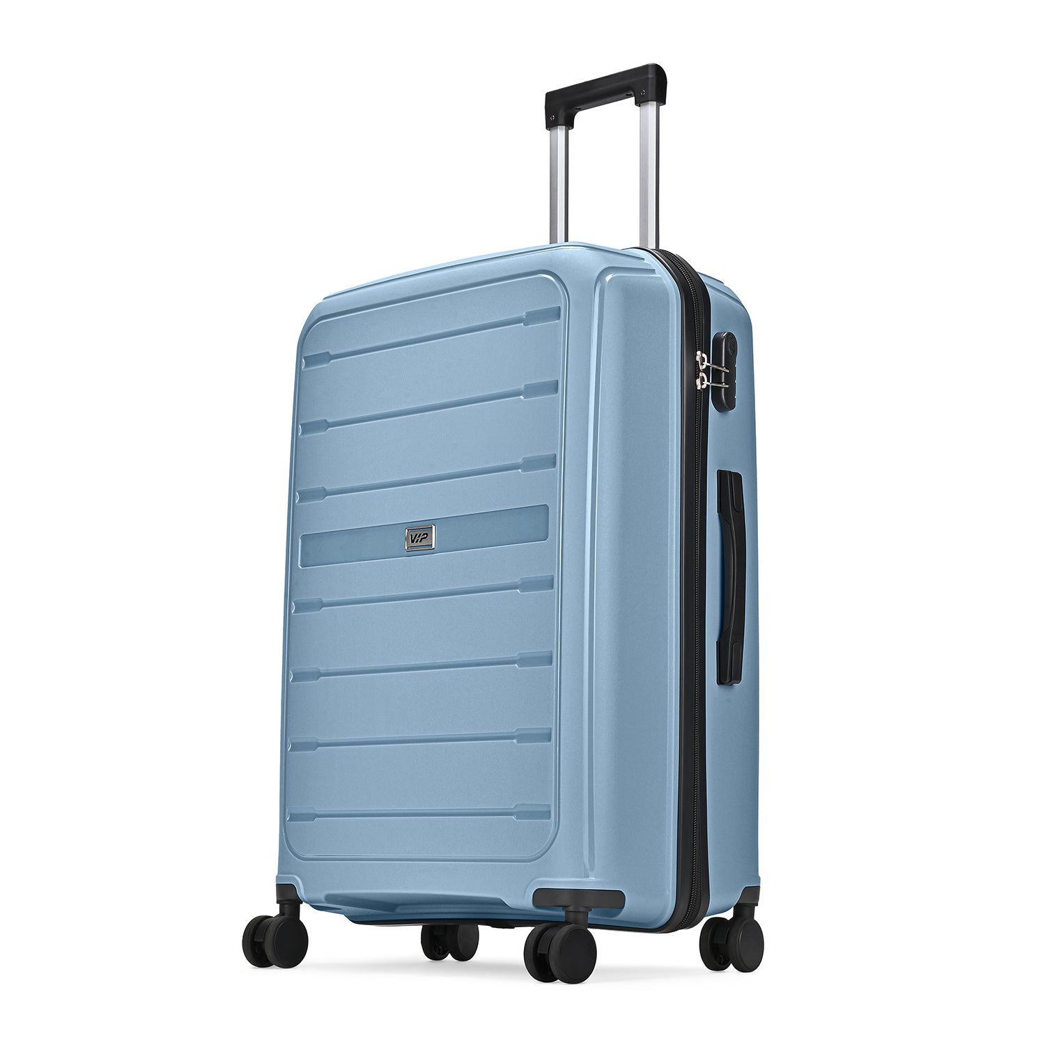 VIP Trekk 65cm Hard Case Trolley 360° Light Blue, TREKK65BL