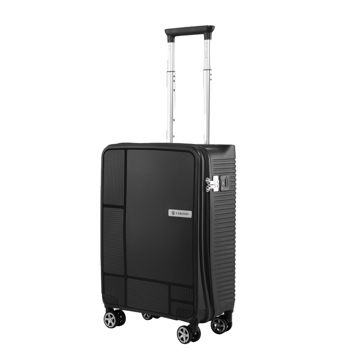 Carlton globetrotter 55cm 360° 8 Wheel Hard Top Trolley-Black, GLOBETROTTERT55BLK