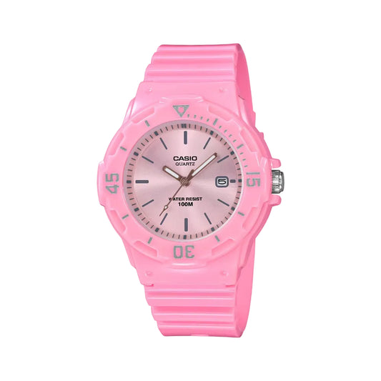 Casio Women's Watch Analog Pink Dial Pink Resin Strap, LRW-200H-4E4VDF