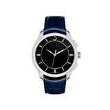 Alfajr Islamic Prayer Men's Analog-Digital Watch Black Dial With Blue Leather Strap, WW-22SL