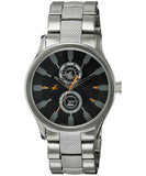 Fastrack Men's Watch Analog, Black Dial Silver Stainless Steel Strap, 3001SM05